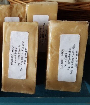 Sucre erable pain de sucre du pays 250gr. Sucrerie Huot Mirabel